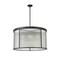 Z-Lite Carnaby Chandelier, 9-Light, 32.25 In.W x 18 In.H, Matte Black/Clear Ribbed 7504P32-MB - alternate 3